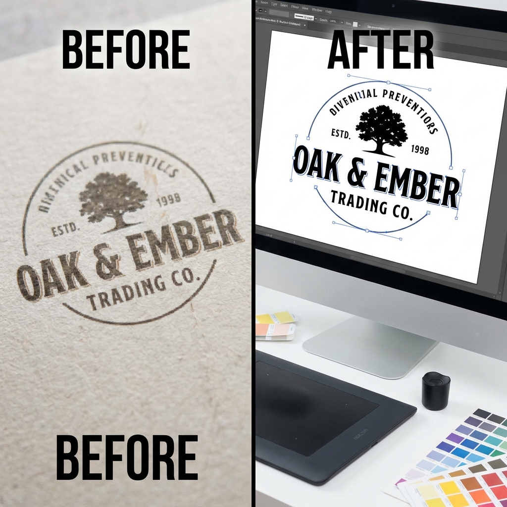 ロゴトレース Before After 比較