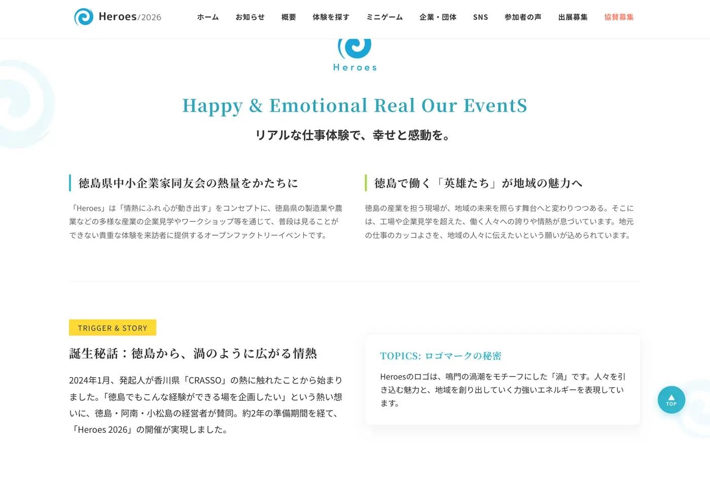 概要 — コンセプトと誕生秘話のセクション